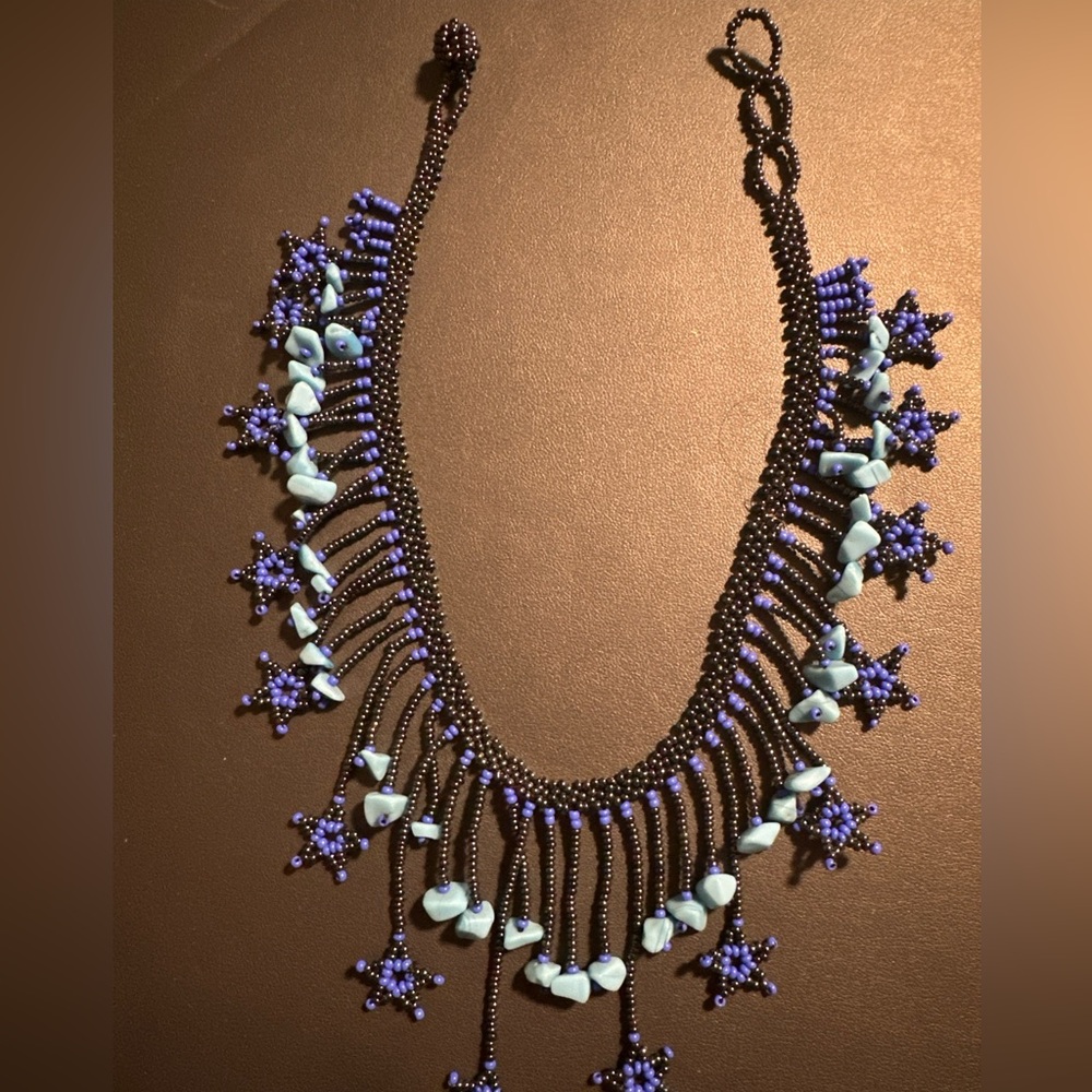 Mia Jewel Shop Czech Glass Seed Bead Star Dangle Frill Fringe Anklet Adjustable